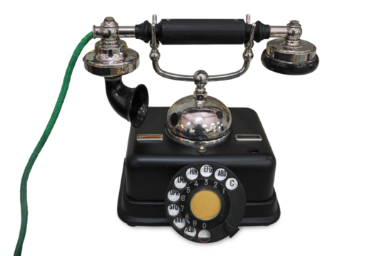 old phone on a transparent background...