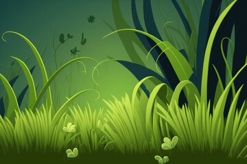 picture of a background of green grass. Generative AI