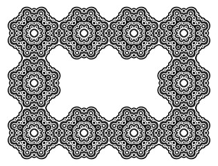 Clip art with isolated black rectangle frame