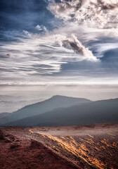 Peaceful, high altitude mount Etna landscape