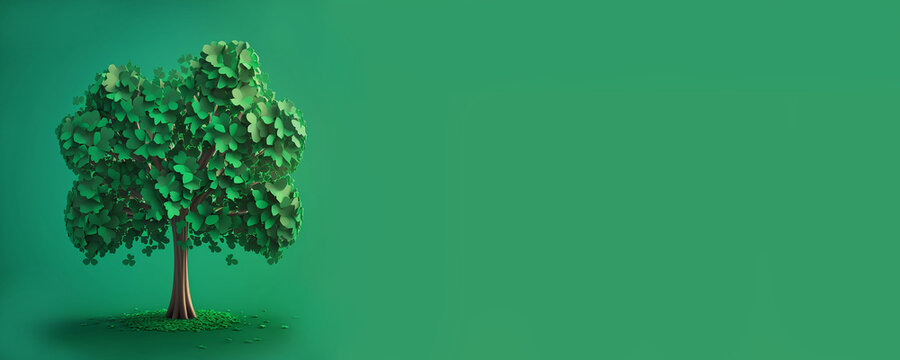 Origami-Inspired Tree of Luck: A Green Paper Art Creation with Generative AI