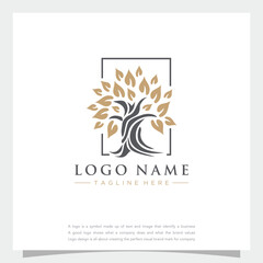 Luxury Tree vector logo design