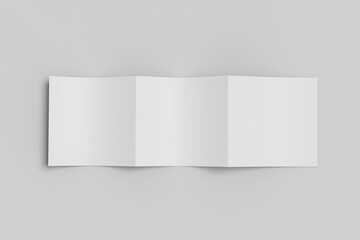 Blank Paper Square Trifold Brochure Mockup