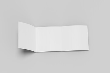 Blank Paper Square Trifold Brochure Mockup