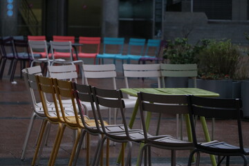 Colourful chairs