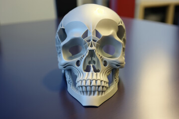 Skull scan for Silver Skull Front thingiverse SCSU VizLab CC Attribution. Generative AI