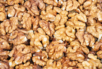 Full frame shot of walnuts background