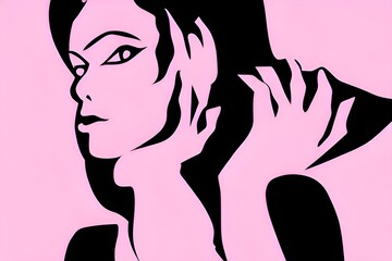 Obraz na płótnie Canvas woman silhouette