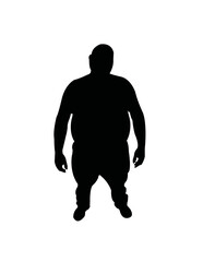 silhouette of a person fat Man