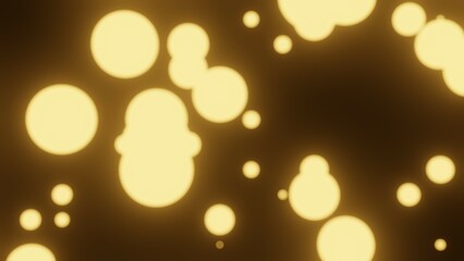 Bokeh, Circles, Glowing, Orange Background, Blur, 3D Render Abstract Background Texture
