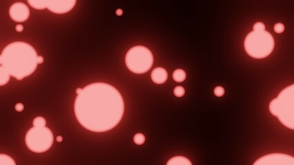 Bokeh, Circles, Glowing, Red Background, Blur, 3D Render Abstract Background Texture