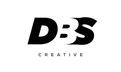 DBS letters negative space logo design. creative typography monogram vector