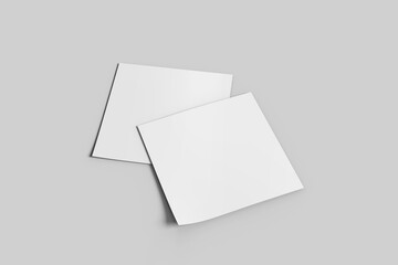 Blank Paper Sqaure Flyer Mockup