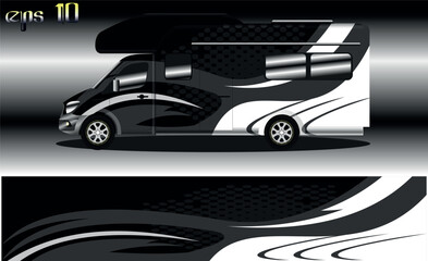 Obraz na płótnie Canvas racing background vector for camper car wraps and more