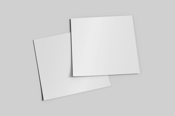 Blank Paper Sqaure Flyer Mockup