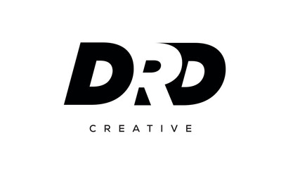 DRD letters negative space logo design. creative typography monogram vector