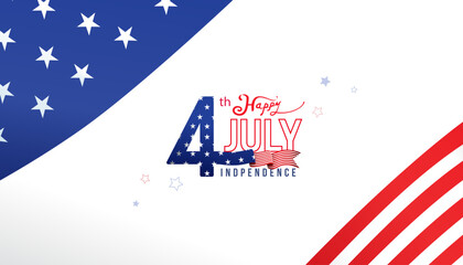 Happy 4th of July independence day celebrations background.