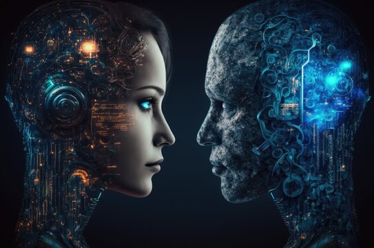 AI as danger, AI takes power, total Annihilation, created with Generative AI
