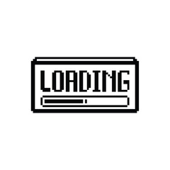 illustration vector graphic of pixel art loading screen, good for your project and game.