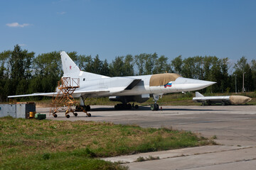Tu-22M Blinder heavy bomber of the Russian Air Force at Ryazan Engels Air Force Base - 568072119