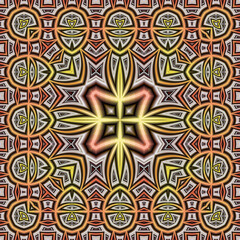 3d effect - abstract kaleidoscopic geometric color gradient pattern 