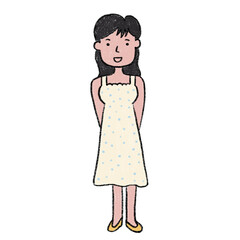 HandDrawn doodled woman