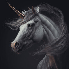 unicorn white using ai