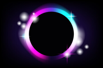 circle neon shape for a business background or logo background