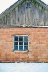 Window of an abandoned rural house
