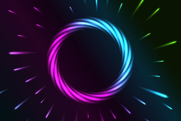 circle neon shape for a business background or logo background