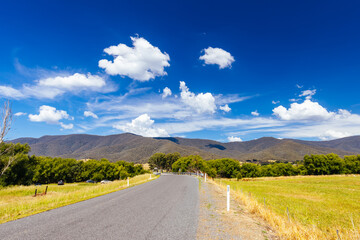 Kiewa River in Ovens Valley in Australia
