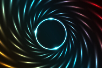 circle neon shape for a business background or logo background