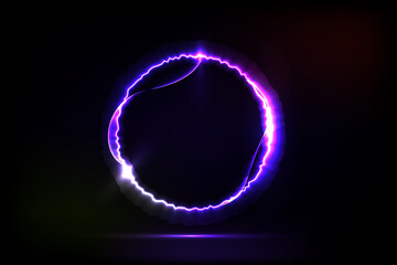 circle neon shape for a business background or logo background