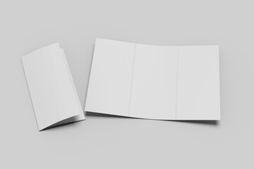 Blank Trifold Brochure Mockup
