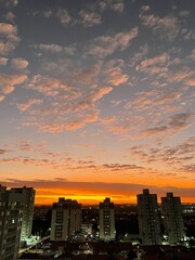 Obraz premium sunset over the city