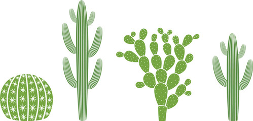 Cactus logo. Isolated cactus on white background