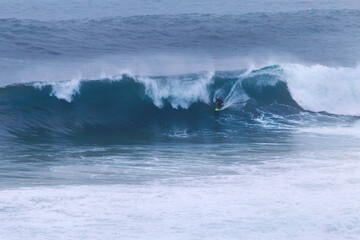 surfing in the ocean