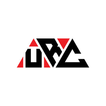 URC triangle letter logo design with triangle shape. URC triangle logo design monogram. URC triangle vector logo template with red color. URC triangular logo Simple, Elegant, and Luxurious Logo...