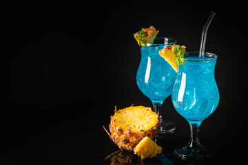 Boozy Blue Hawaii Cocktail