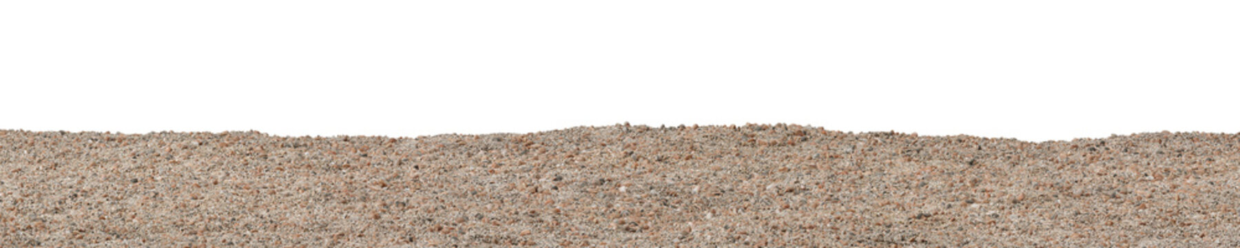 Daytime scene landscape element for 3d Architectural visualization. Ground river pebble isolated on transparent background. 3d rendering illustration. PNG format