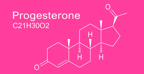 Progesterone female sex hormone, chemical formula