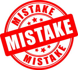 Mistake circle vector sign
