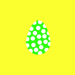 Easter egg on the yellow background