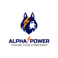 Wolf vector design logo for companies strong or leadership consulting