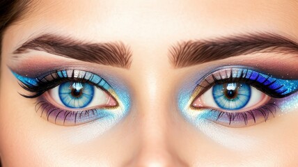 Fototapeta premium close up of a female eye with makeup