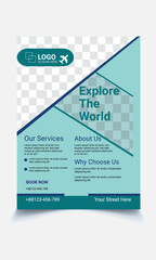 Travel agency business flyer and template design