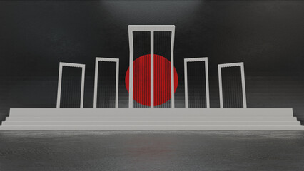 Shahid Minar 3D Design 21 February, International Mother language day. National Martyr Monument of Bangladesh.