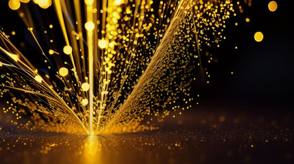 豪華な金色の粒子、粒々、舞い散る、暗い背景、宝石的、金の砂、ぼやけ、ぼけ、orgeous golden particles, flakes, fluttering, dark background, gemstone, gold sand, blurred, blurred.Bokeh