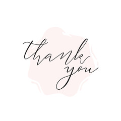 Calligraphy Thank You Hand Lettering Design