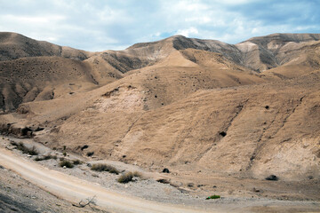 It never rains in the Judean desert in Israel.